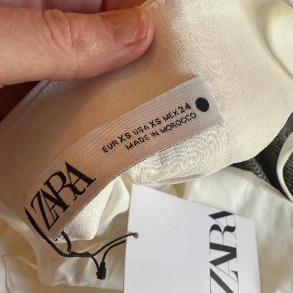 XS White Zara linen blend mini dress, bachelorette party dress - Picture 3 of 14